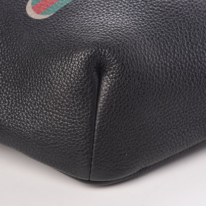 Gucci Grained Calfskin Logo Belt Bag Black 9 of 10