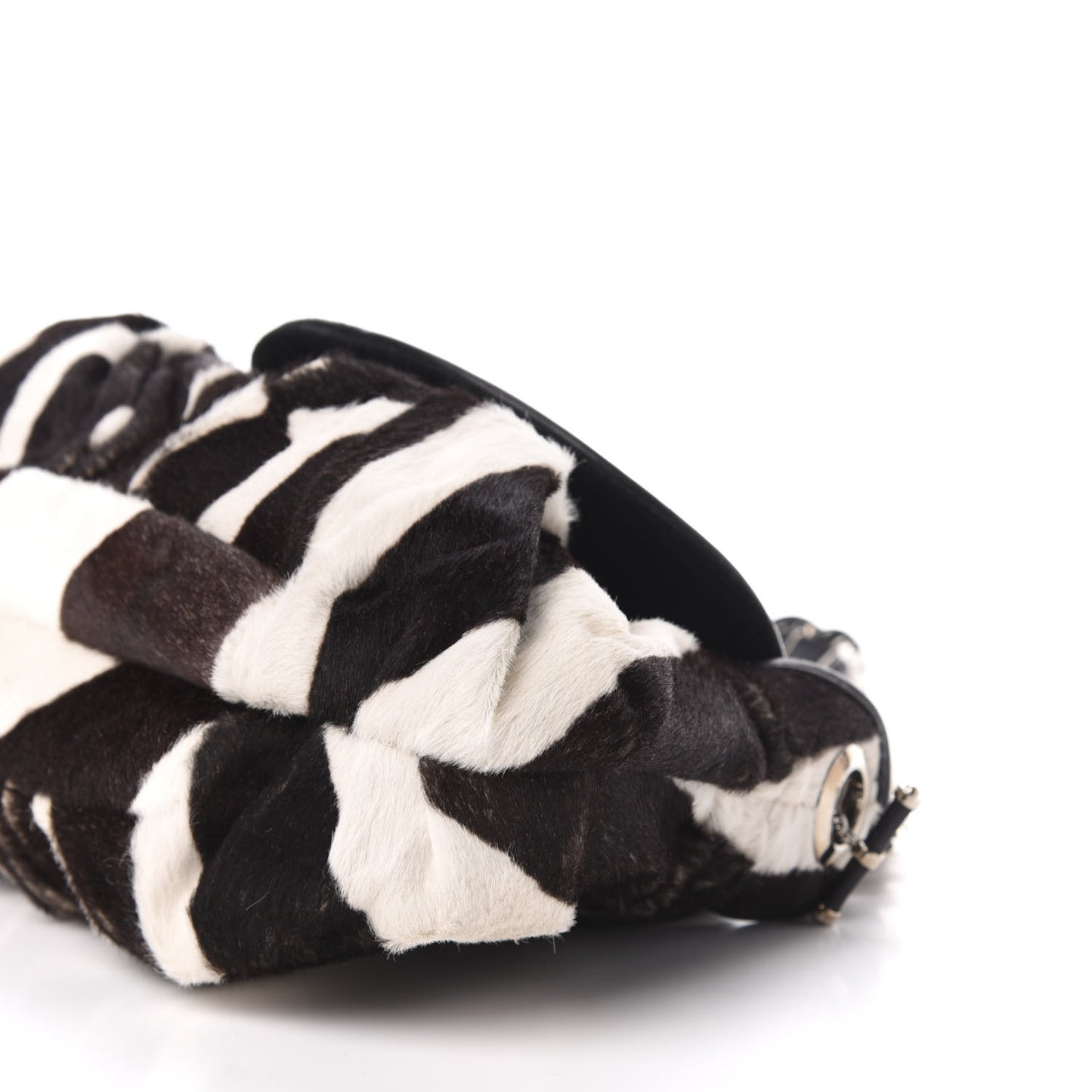 Pony Hair Zebra Print Jazzclub Shoulder Bag