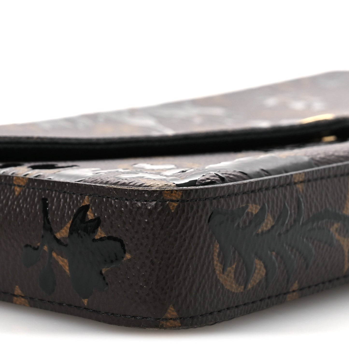 Monogram Blossom Pochette Felicie Chain Wallet Black