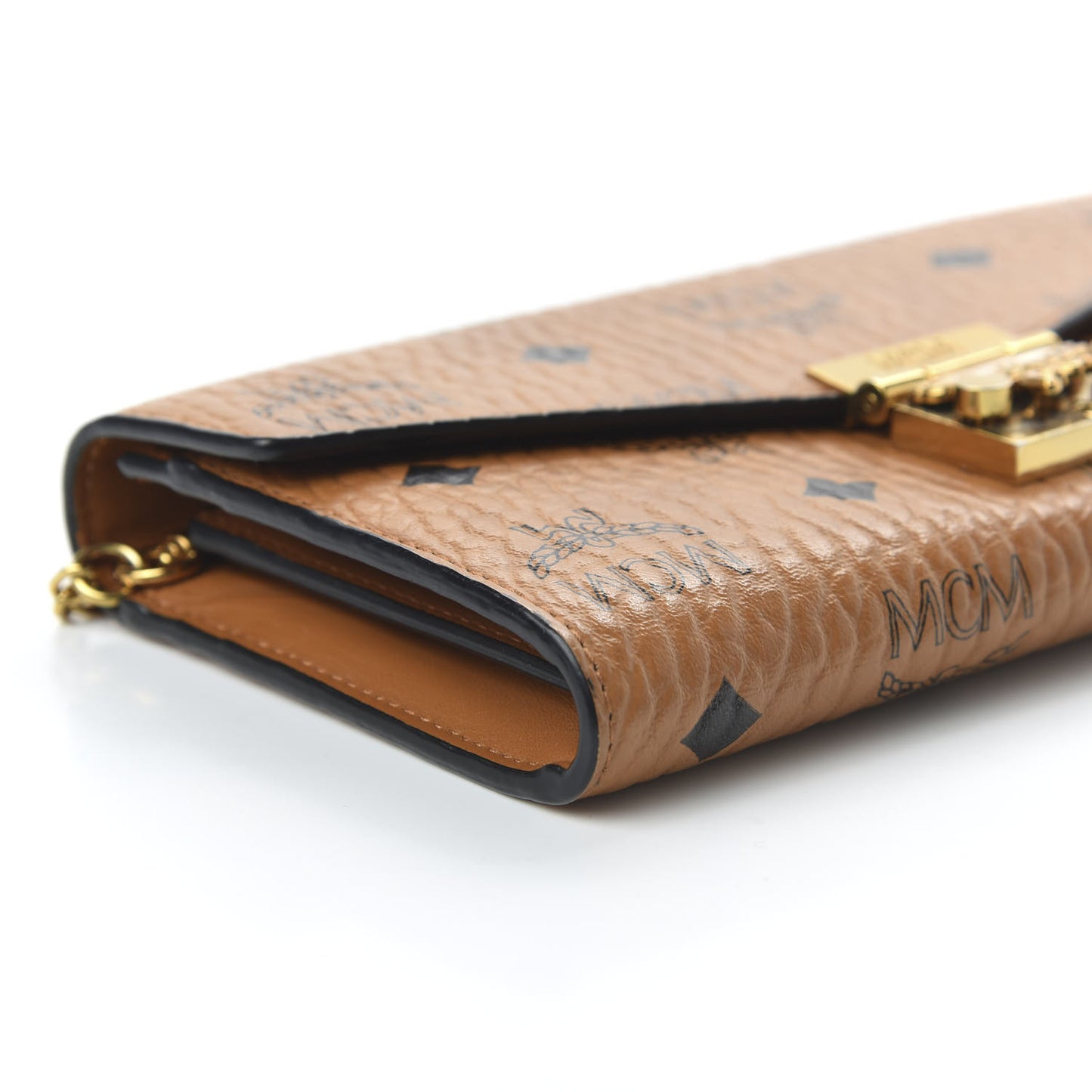 Visetos Large Patricia Wallet On Chain Cognac