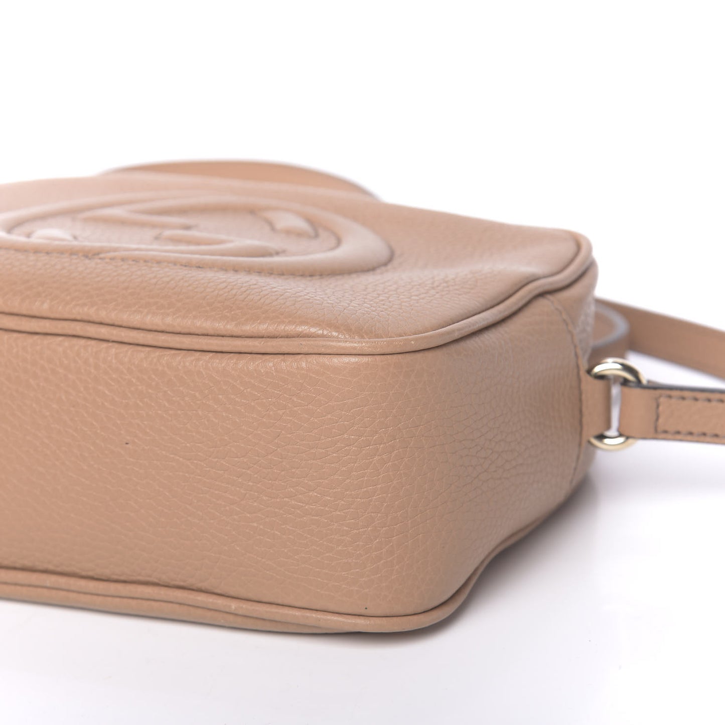 Pebbled Calfskin Small Soho Disco Bag Camelia