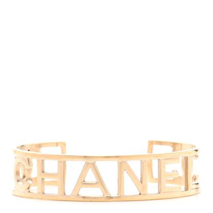 Chanel Metal Logo Cuff Gold 1 of 4