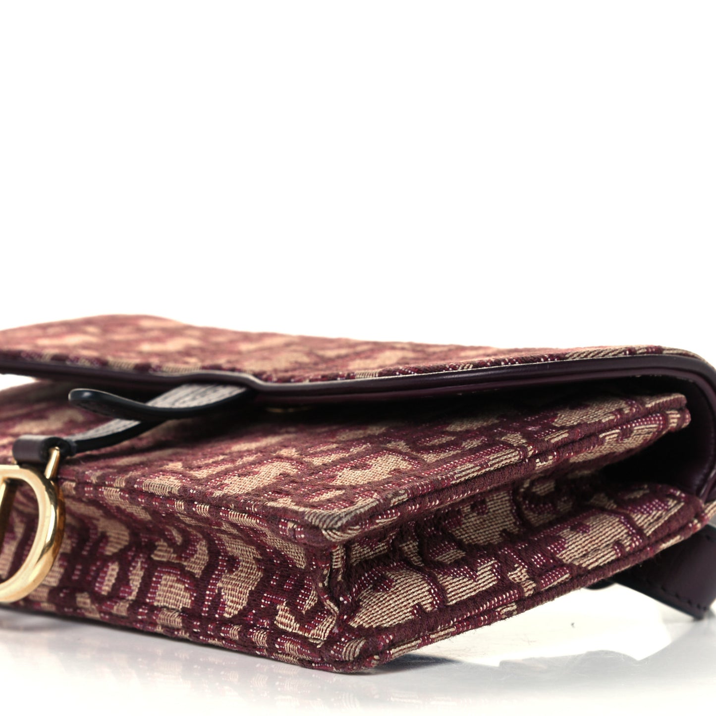 Oblique Saddle Belt Bag Bordeaux