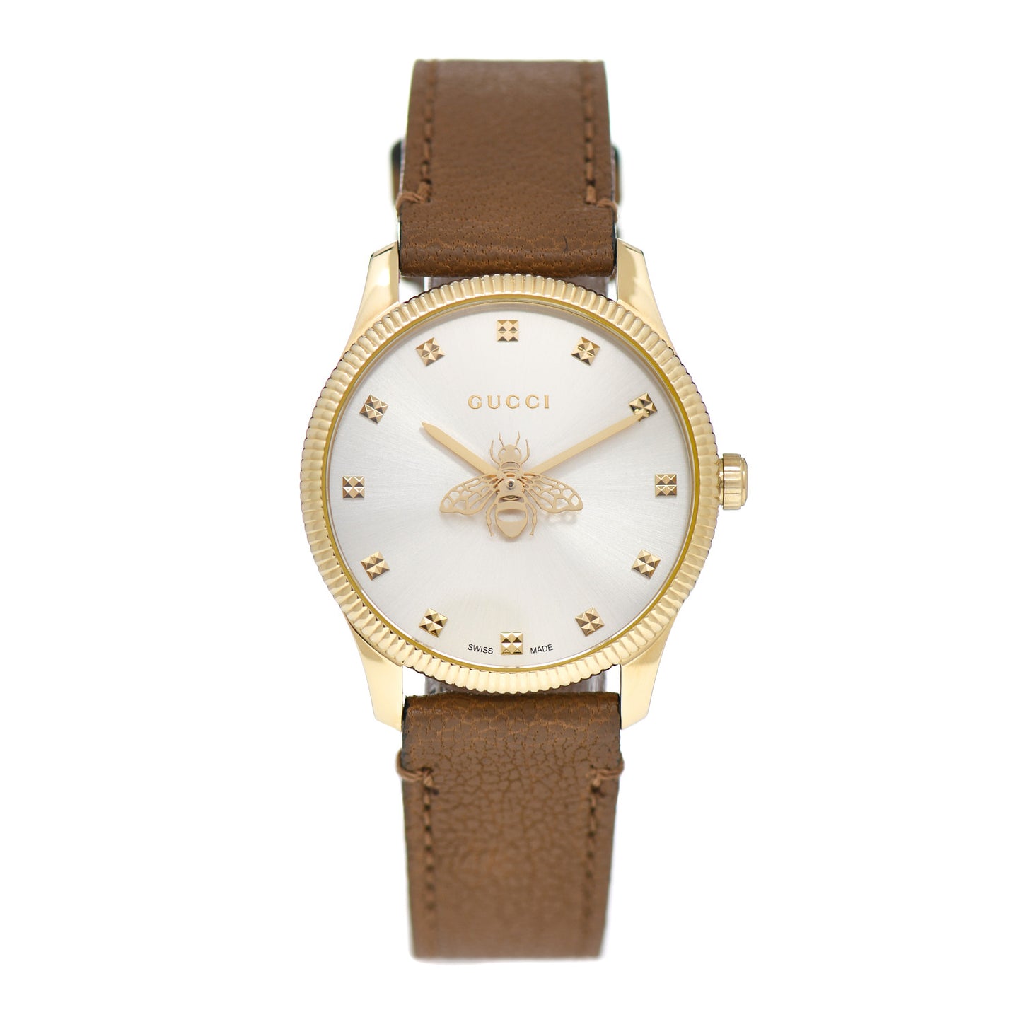 Stainless Steel Calfskin 29mm G-Timeless Bee Quartz Watch