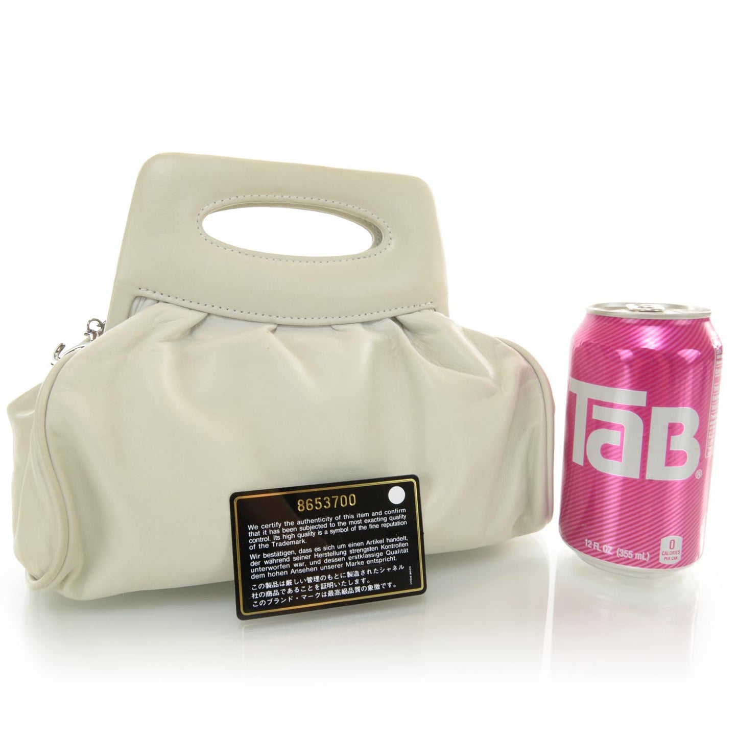 Lambskin Chain Fringe Handbag White