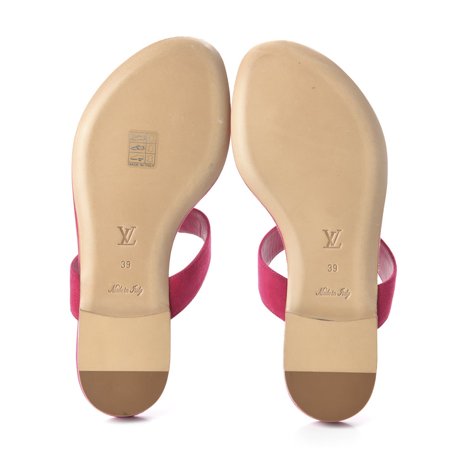Louis Vuitton Suede Bahiana Flat Thong Sandals 39 Fuchsia 5 of 8