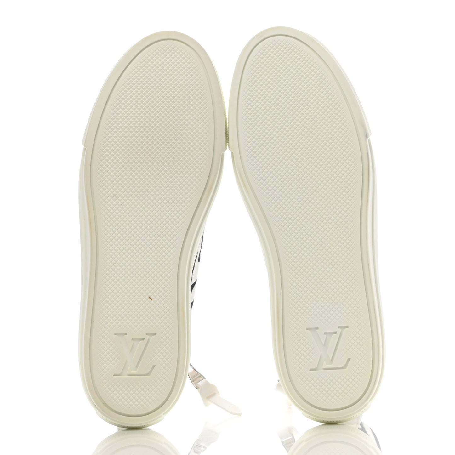 X UF Calfskin Tufted Monogram Stellar Sneaker Boots 37 White Black