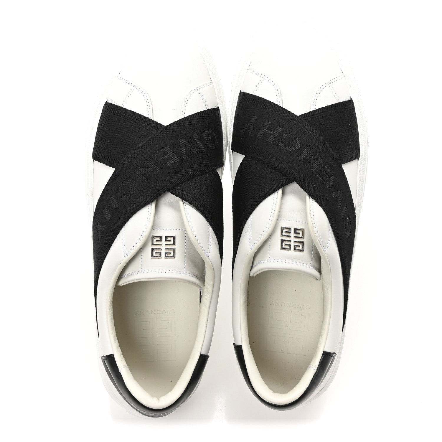 Givenchy Calfskin Band Logo Mens Urban Street Sneakers 43 White Black 2 of 8