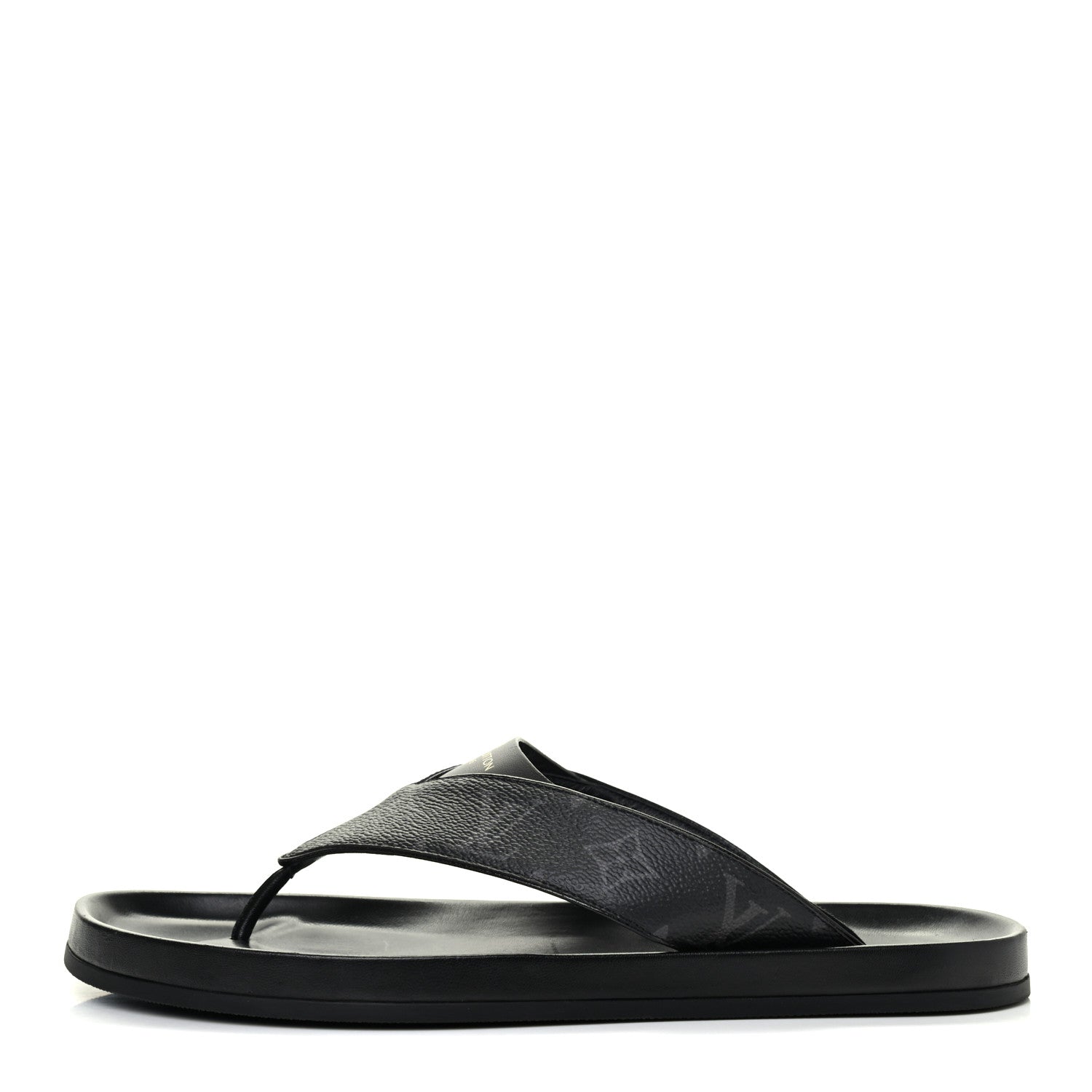 Louis Vuitton Monogram Eclipse Mens Mirabeau Thong Sandals 9.5 1 of 13