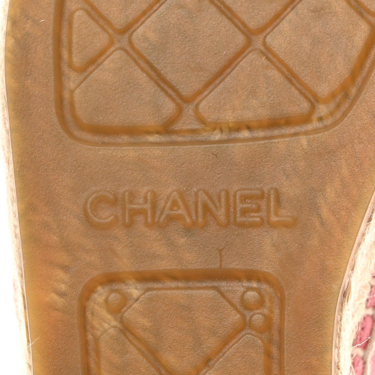 Chanel Lambskin Quilted CC Chain Espadrilles 38 Pink Red 6 of 10