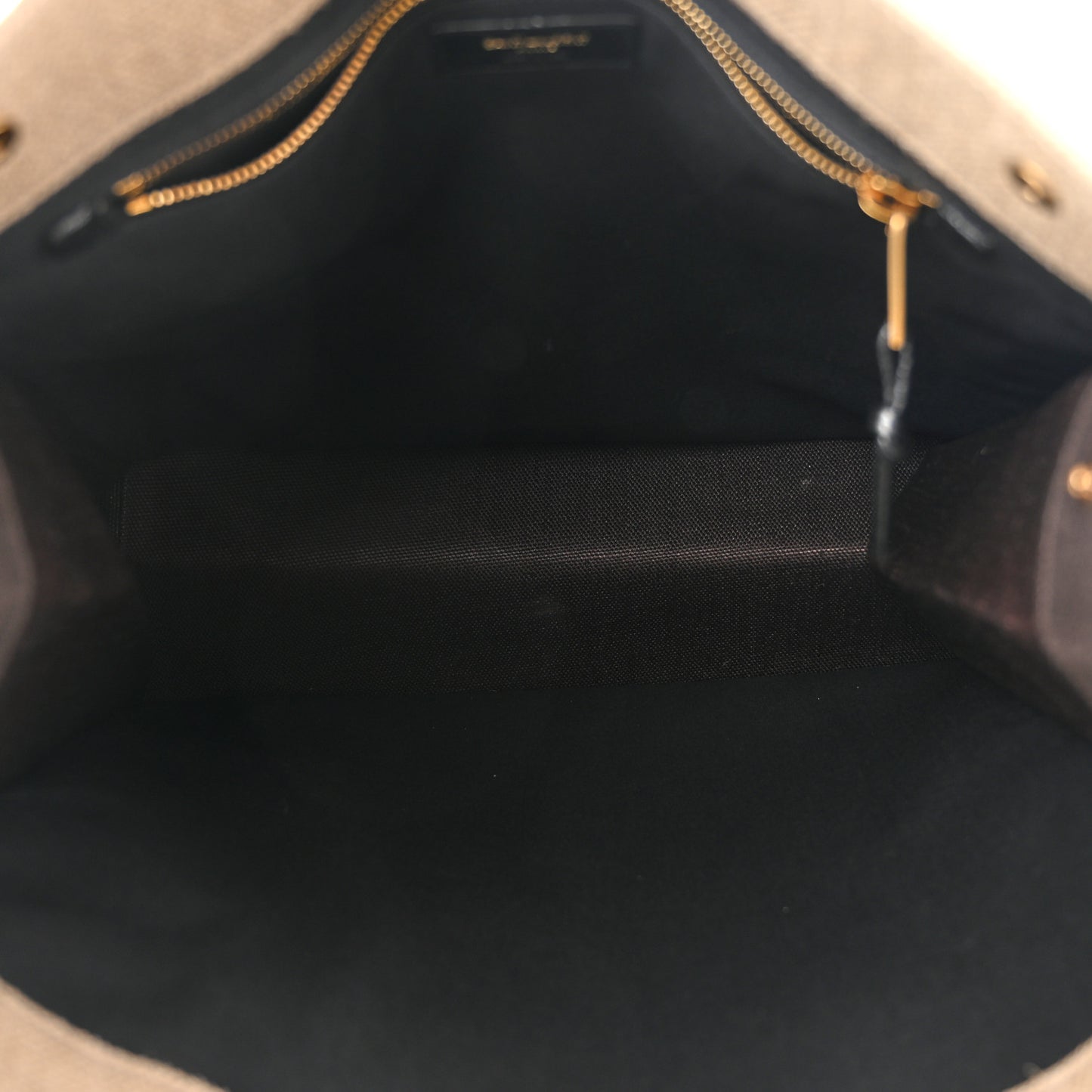 Linen Calfskin Rive Gauche North South Tote Natural