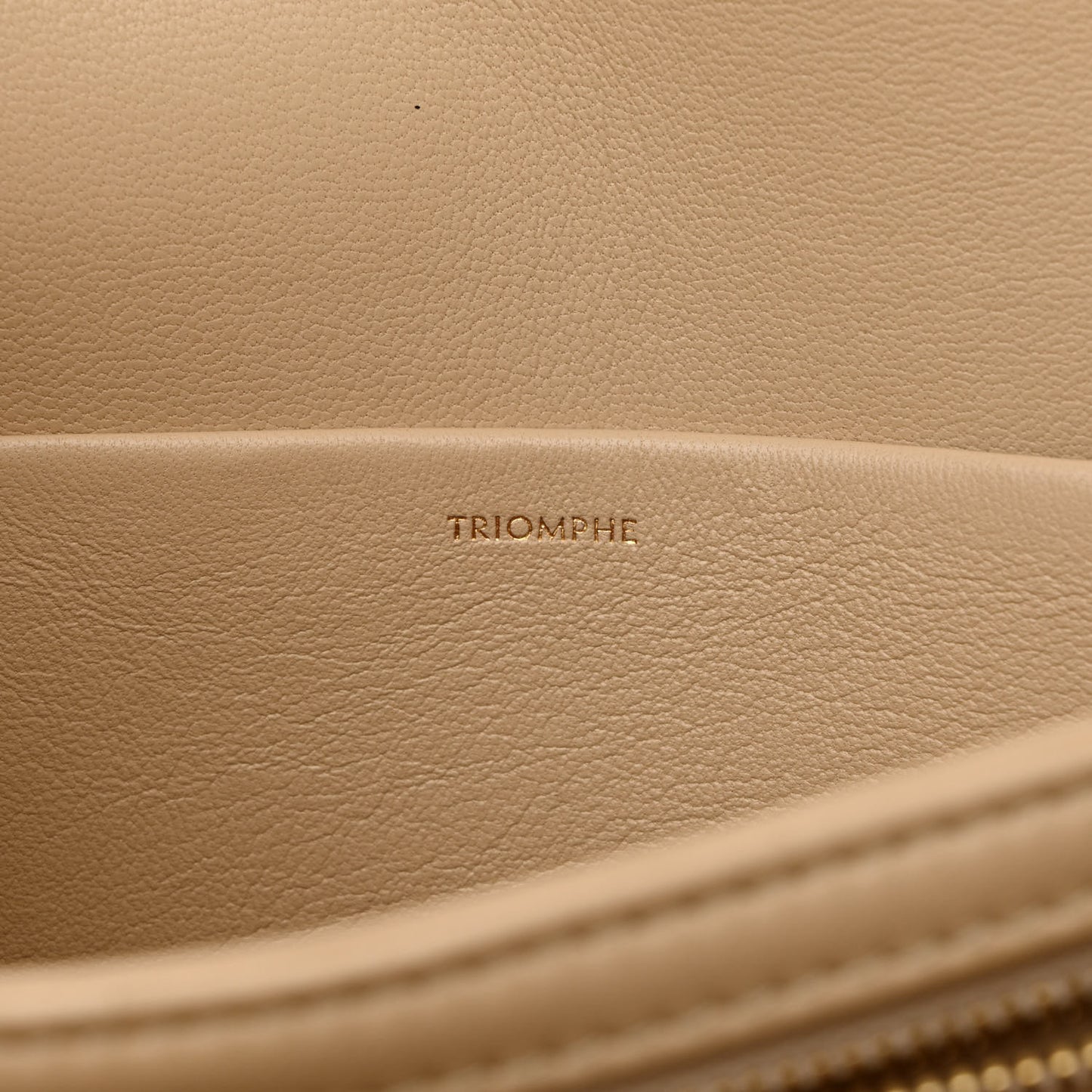 Shiny Calfskin Medium Triomphe Nude