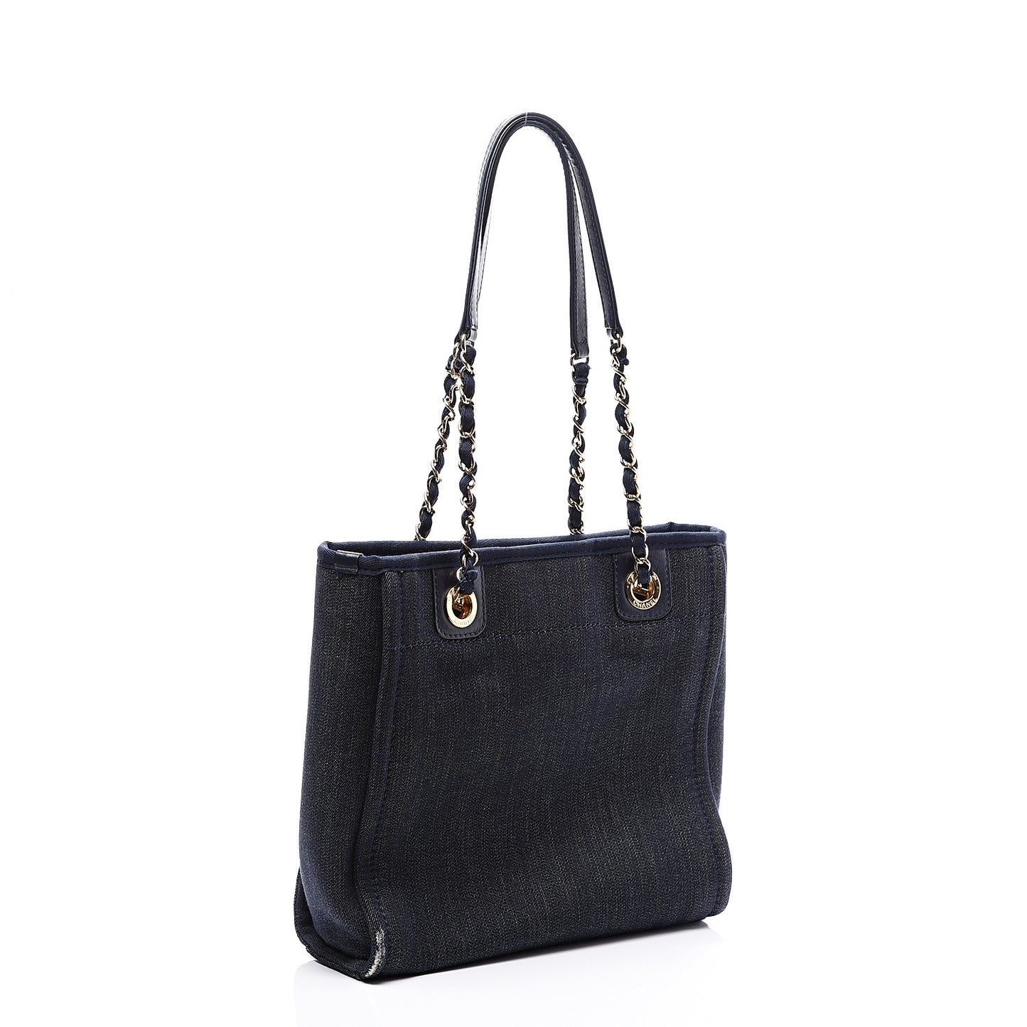 Denim Mini Deauville Tote Dark Blue