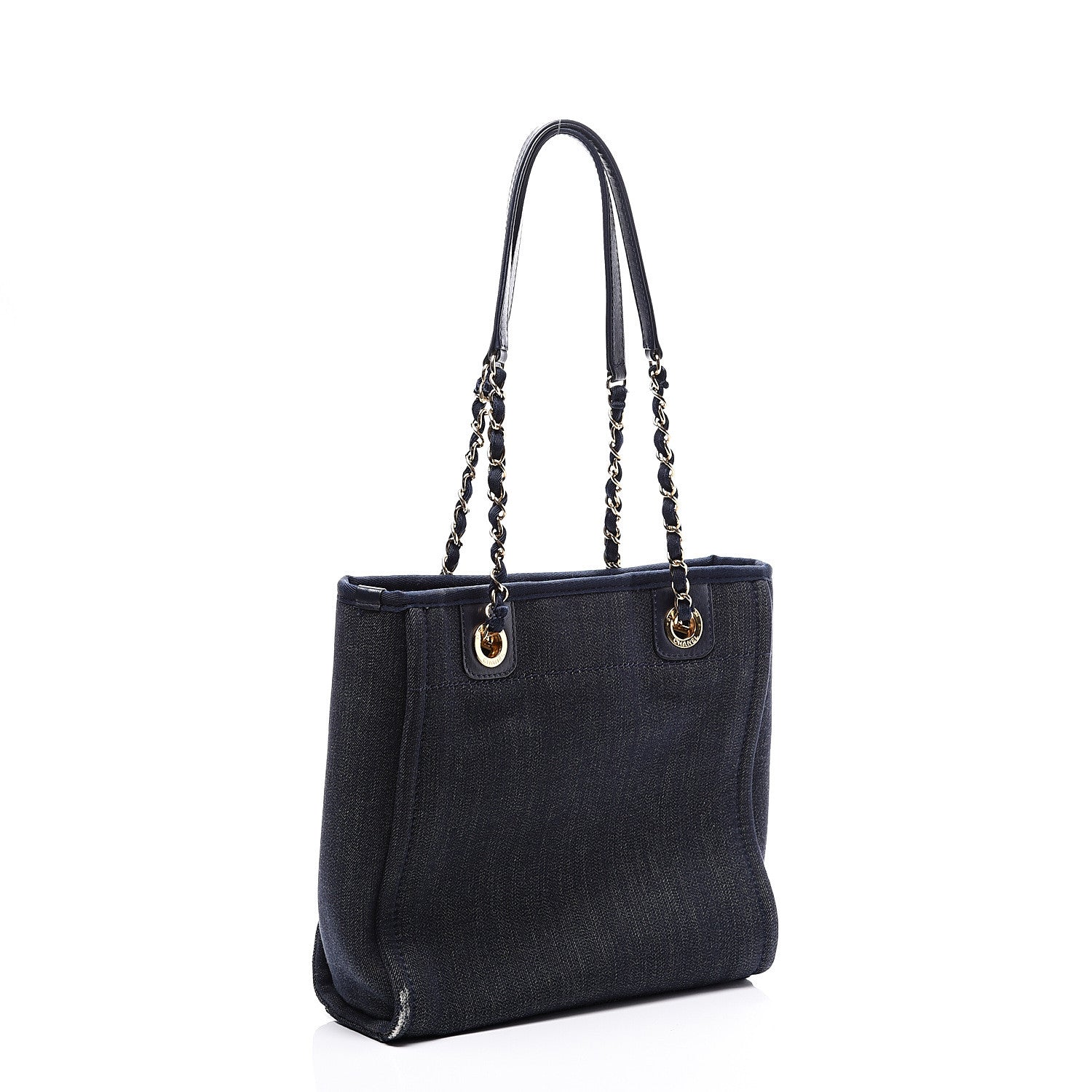 Chanel Denim Mini Deauville Tote Dark Blue 2 of 10