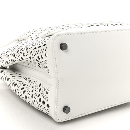 Alaia Calfskin Vienne Wave Mina 25 Bag  White 9 of 10