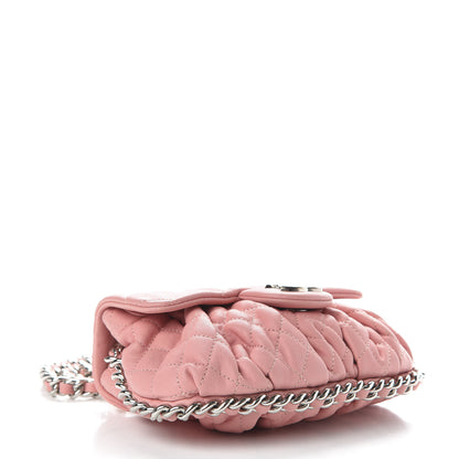 Chanel Washed Lambskin Quilted Mini Chain Around Messenger Pink 4 of 10