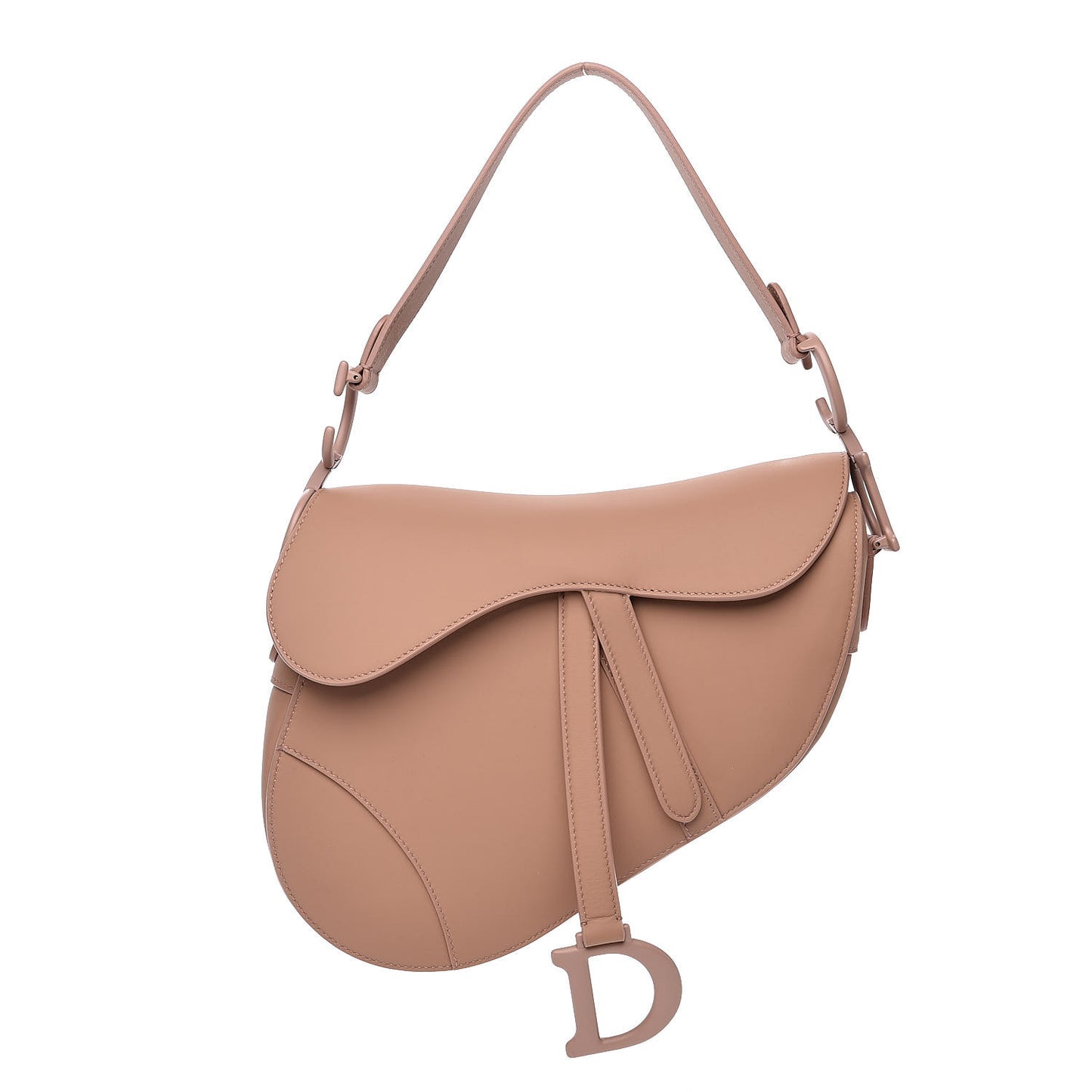 Ultra Matte Calfskin Saddle Bag Blush