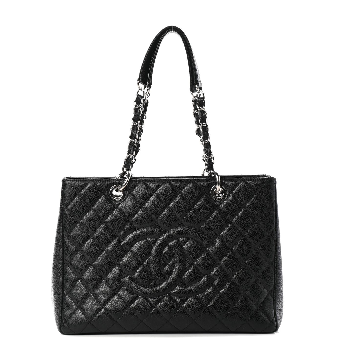 Caviar Quilted Grand Shopping Tote GST Black