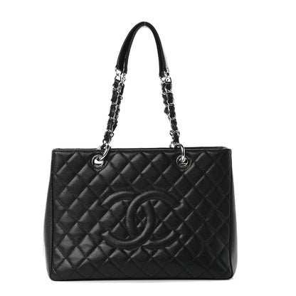Chanel Caviar Quilted Grand Shopping Tote GST Black 1 of 9