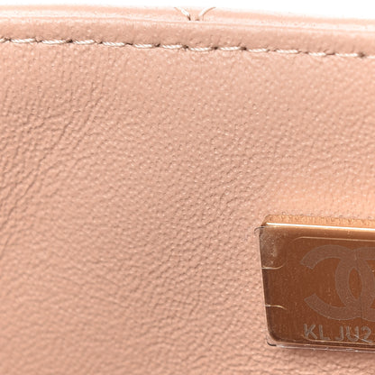 Chanel Lambskin Quilted Mini Top Handle Rectangular Flap Beige 9 of 11