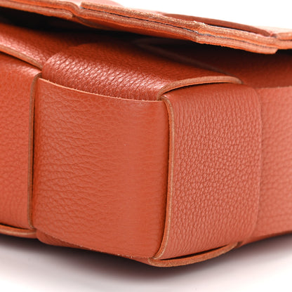 Bottega Veneta Grained Calfskin Intrecciato Cassette Crossbody Bag Maple 6 of 13