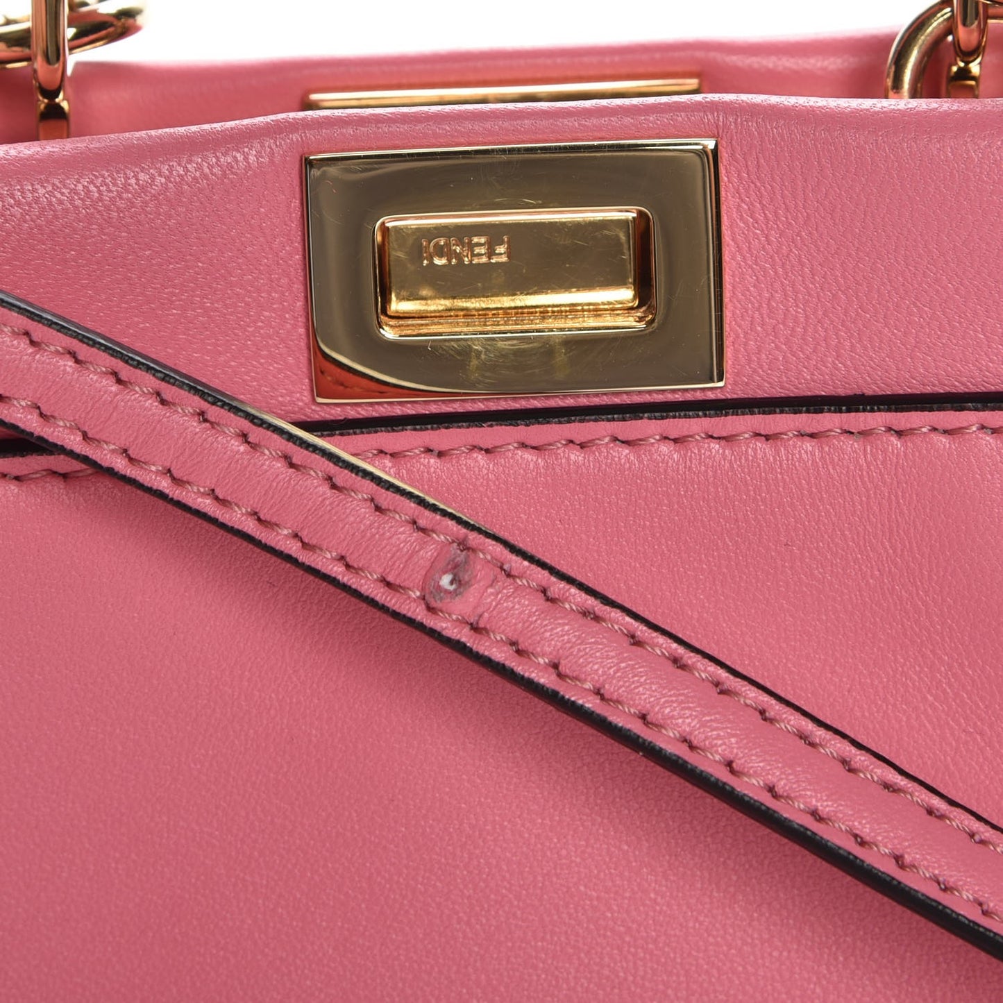 Shiny Nappa Micro Peekaboo Iconic Satchel Rosa Fluo