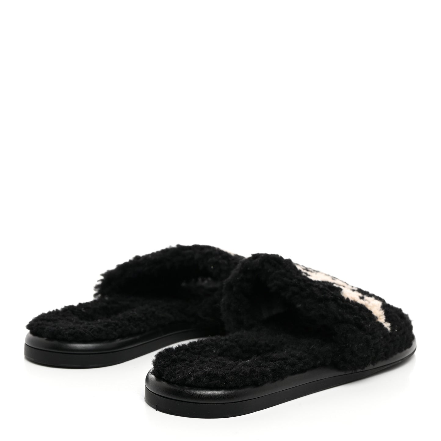 Shearling Magnetic Flat Mule 40 Black