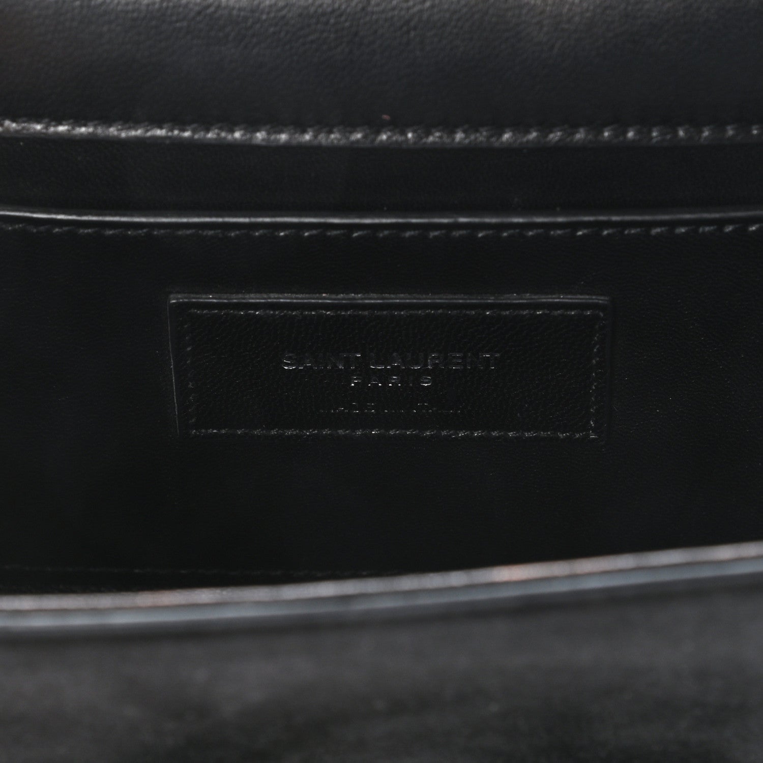 Saint Laurent Suede Crystal Studded Small Classic Monogram Kate Tassel Satchel Black 6 of 8