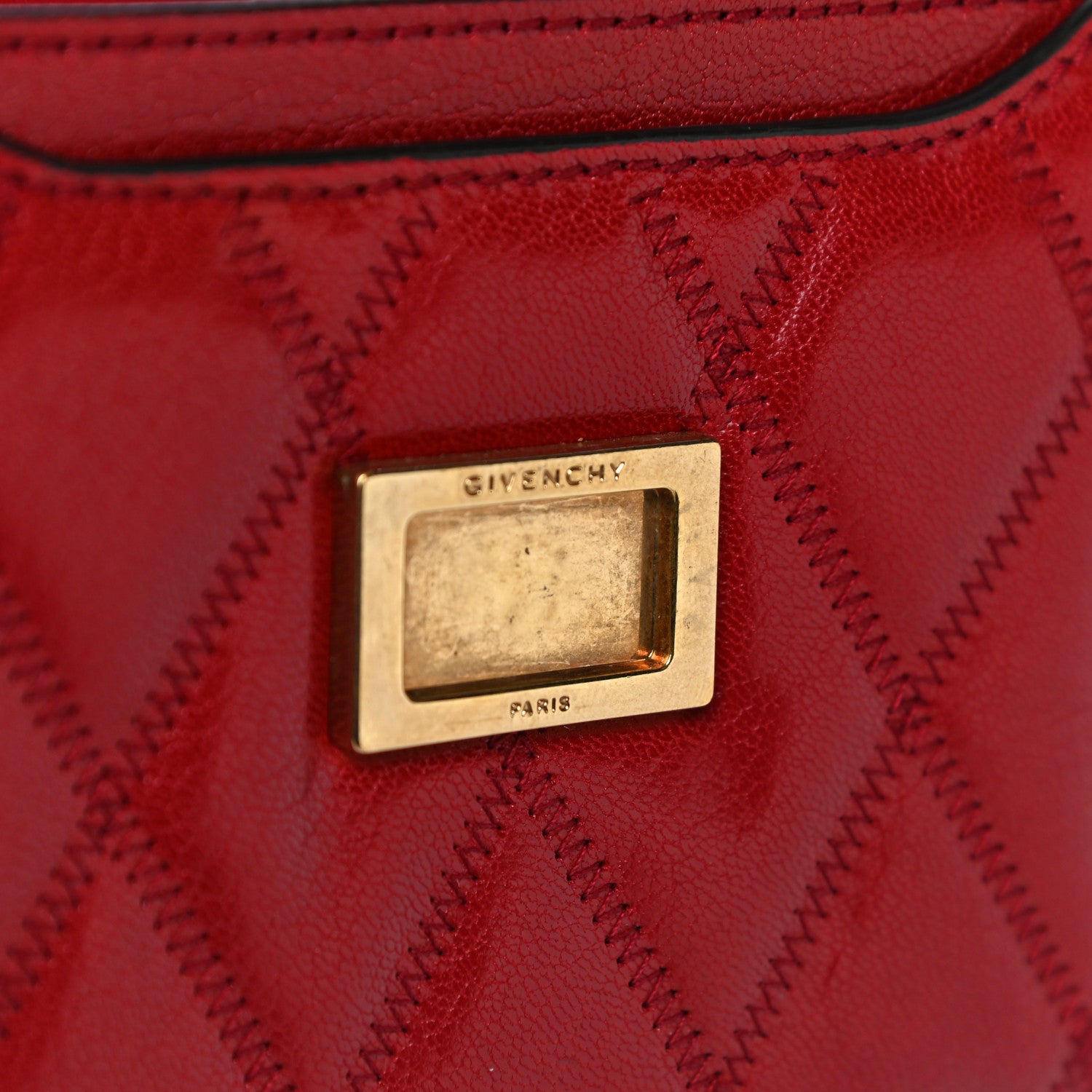 Givenchy Goatskin Quilted GV3 Mini Pocket Convertible Bag Vermillon 14 of 14