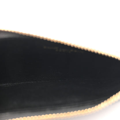 Saint Laurent Grained Calfskin Monogram 5 Fragments Zip Pouch Card Holder Storm 5 of 8