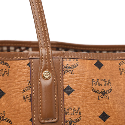 MCM Visetos Large Liz Reversible Shopper Tote Cognac 15 of 19
