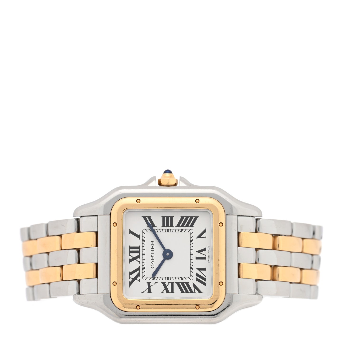 Stainless Steel 18K Yellow Gold 27mm Panthere Quartz Watch