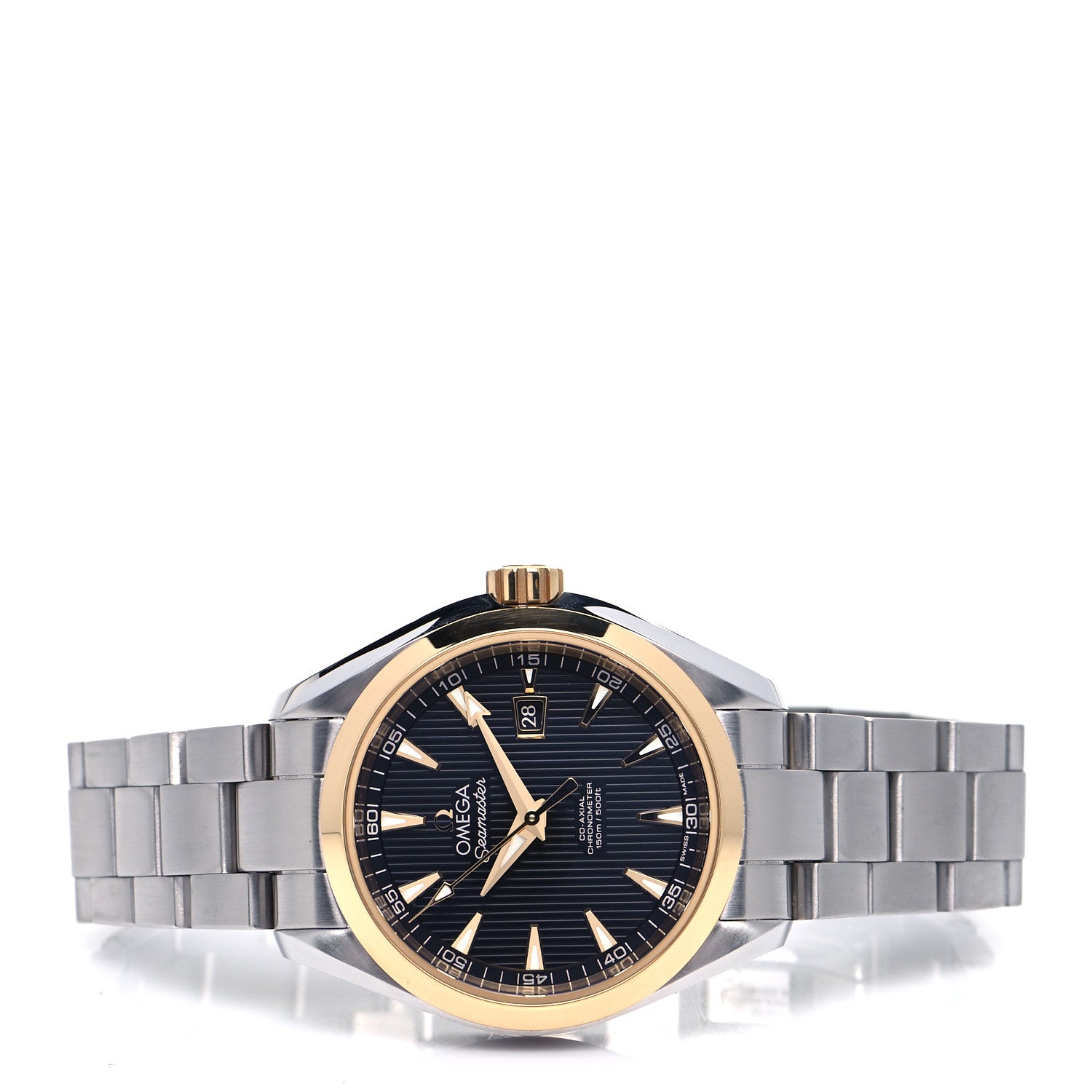 Omega Stainless Steel 18K Yellow Gold 34mm Seamaster Aqua Terra Automatic Watch Black 231.20.34.20.01.004 2 of 5
