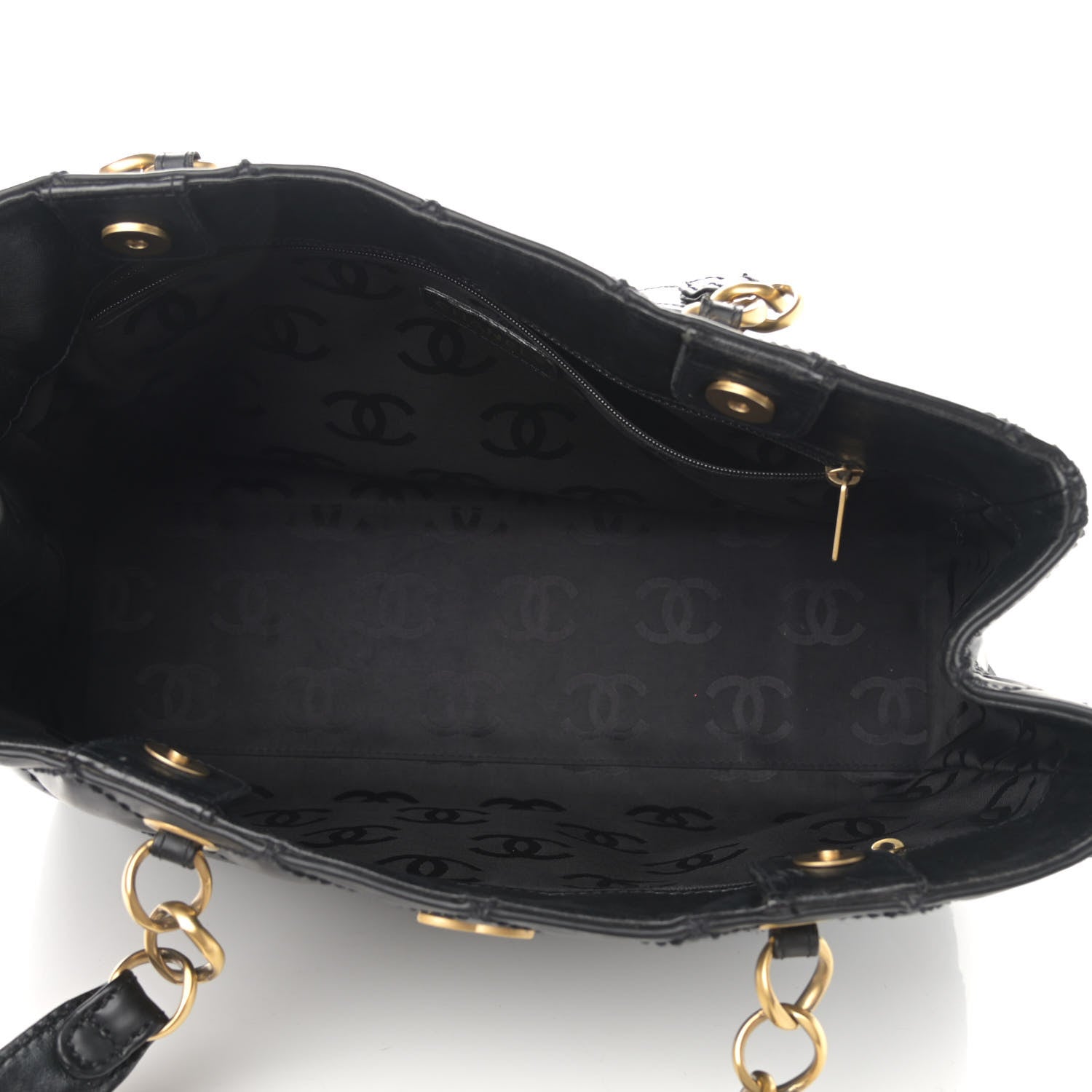 Chanel Calfskin Stitch Surpique Tote Black 4 of 21