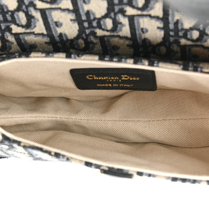 Christian Dior Oblique Mini Saddle Bag Blue 5 of 9