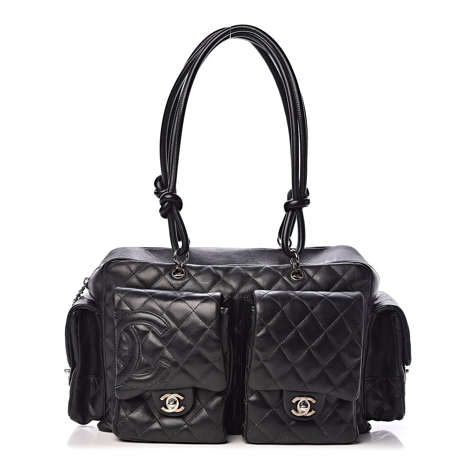 Chanel Calfskin Quilted Large Cambon Multipocket Reporter Black 1 of 24