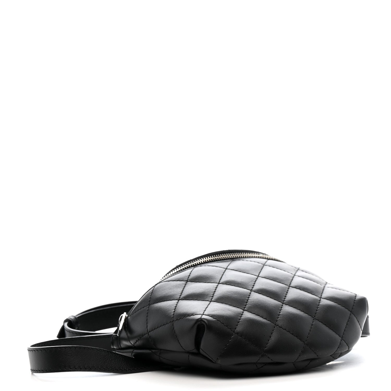 Chanel Lambskin Quilted Waist Belt Bag Black 4 of 13