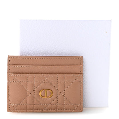 Christian Dior Supple Calfskin Cannage Caro Freesia Card Holder Rose De Vents 9 of 9