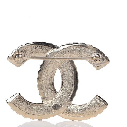 Chanel Pearl Crystal Queen of France CC Brooch Gold 3 of 4