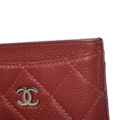 Chanel Caviar Quilted Card Holder Red 9 of 10