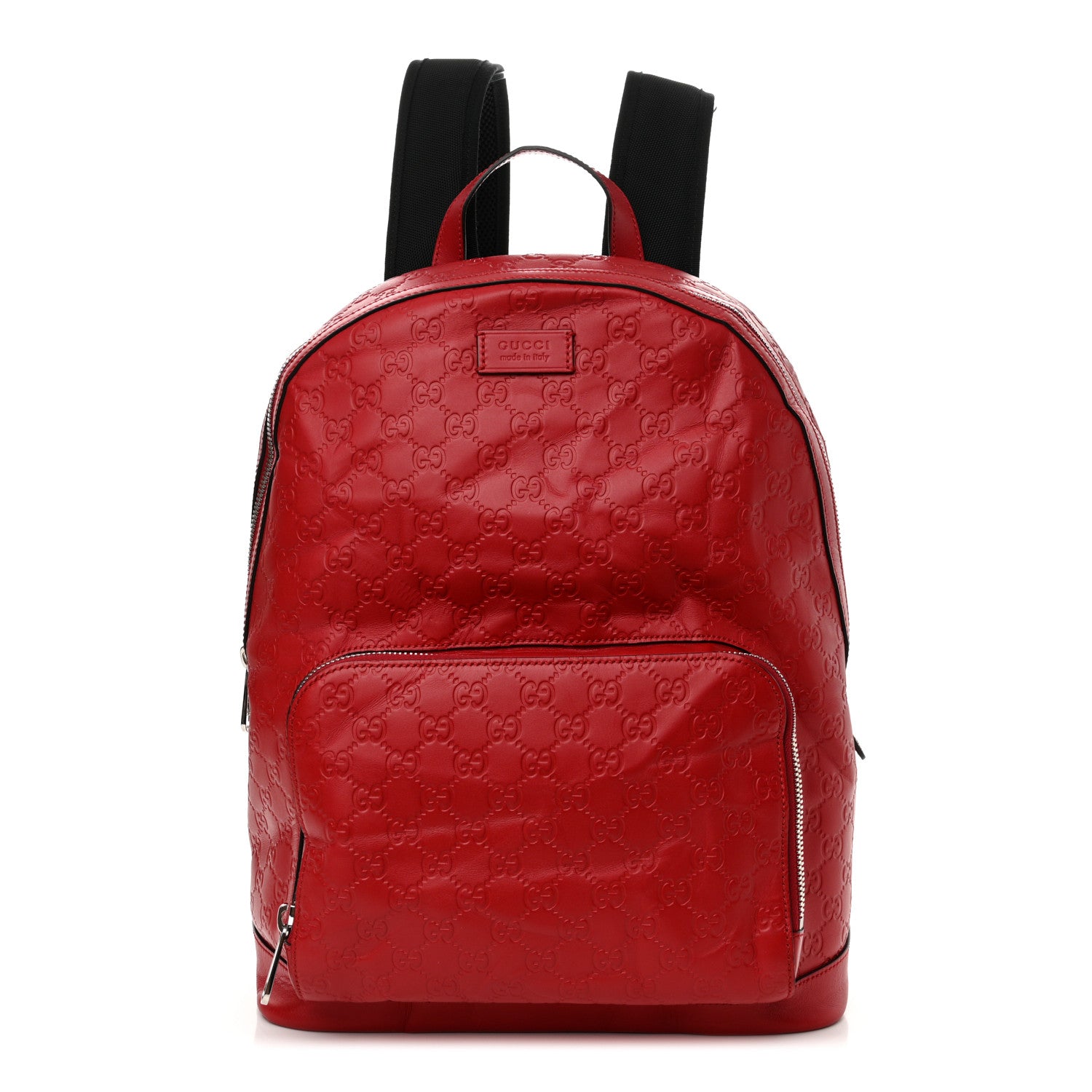 Gucci Guccissima Signature Day Backpack Hibiscus Red 1 of 19