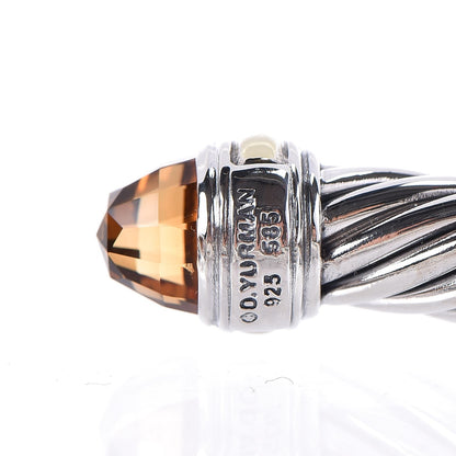 David Yurman Sterling Silver 14K Yellow Gold Citrine 7mm Cable Classics Bracelet 5 of 5