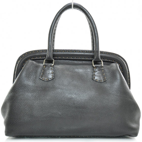 Fendi Calfskin Romano Selleria Adele 1328 Black 1 of 8