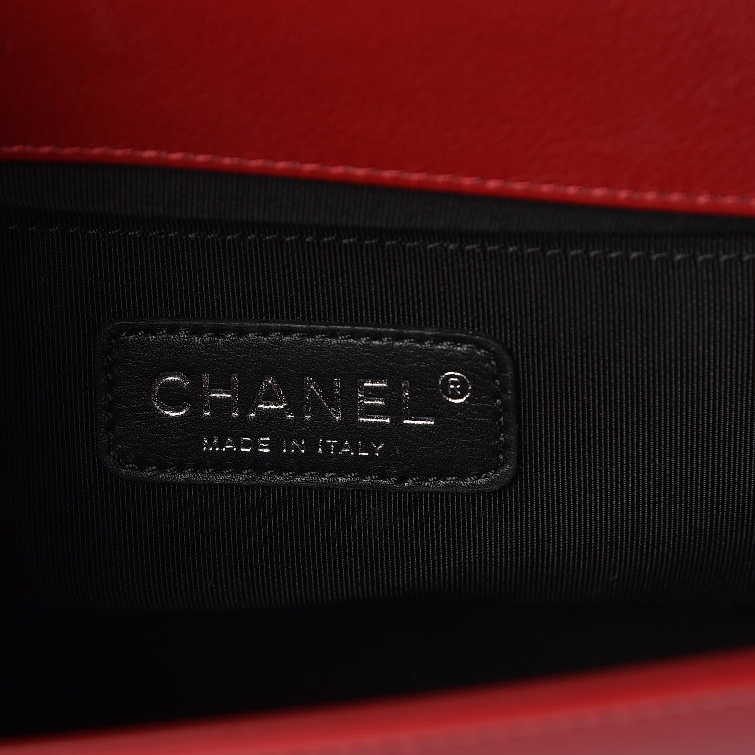 Chanel Patent Calfskin Quilted Medium Plexiglass Boy Flap Red 6 of 10