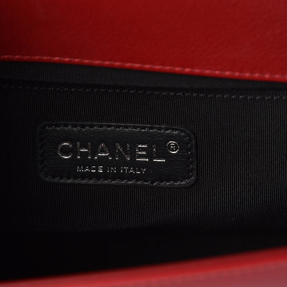 Chanel Patent Calfskin Quilted Medium Plexiglass Boy Flap Red 6 of 10