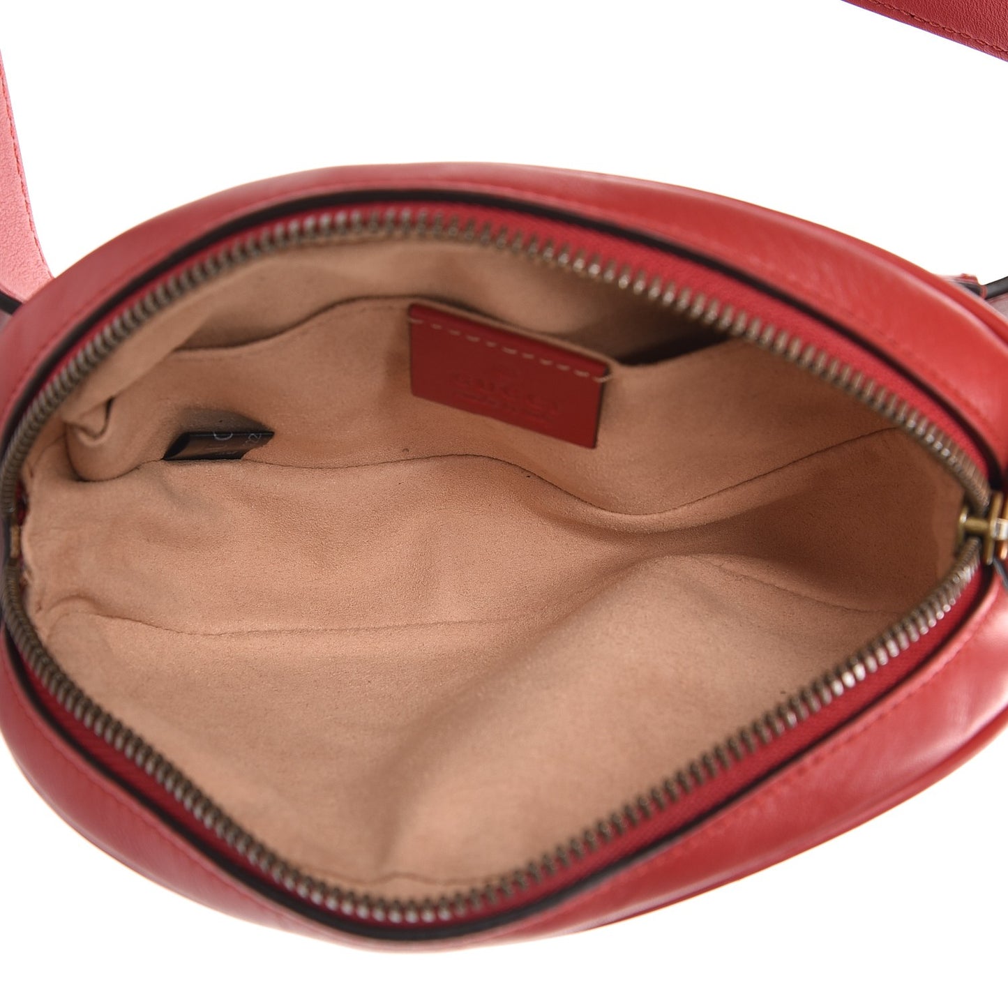 Calfskin Matelasse GG Marmont Belt Bag 85 34 Hibiscus Red