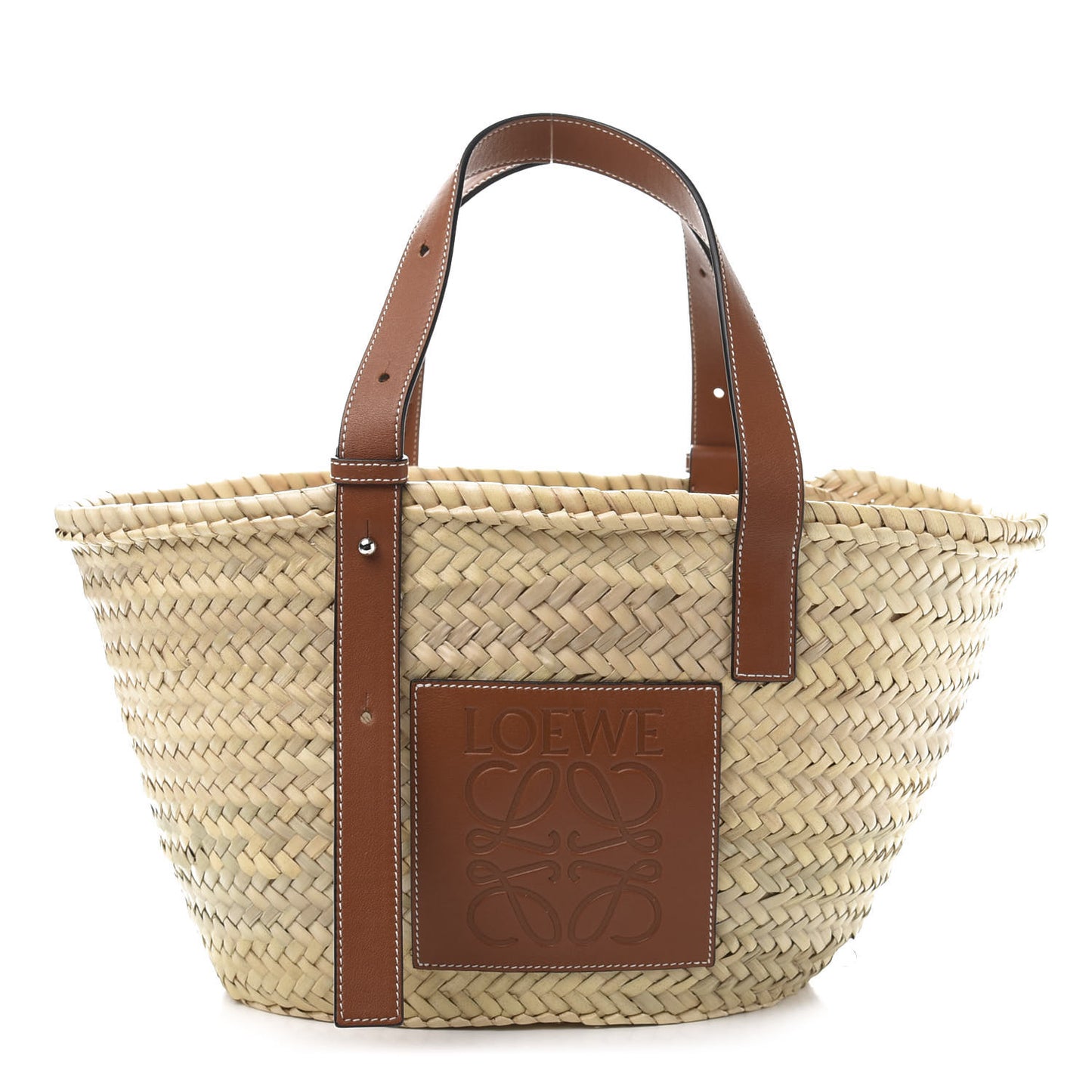 Raffia Basket Tote Bag Natural Tan