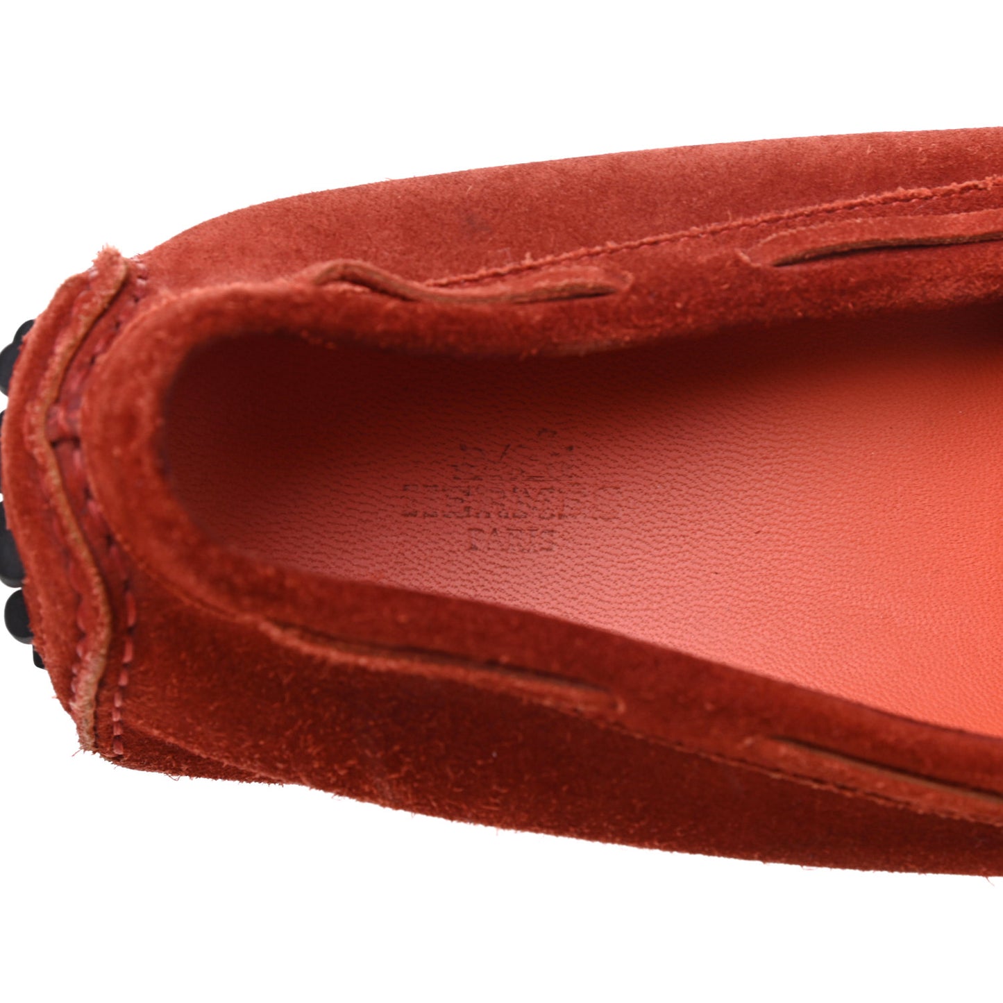 Suede Irving Moccasin Loafers 43 Rouge