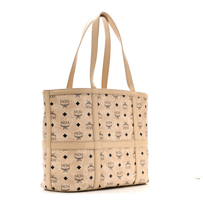 MCM Visetos Nappa Medium Aren Tote Beige 3 of 9