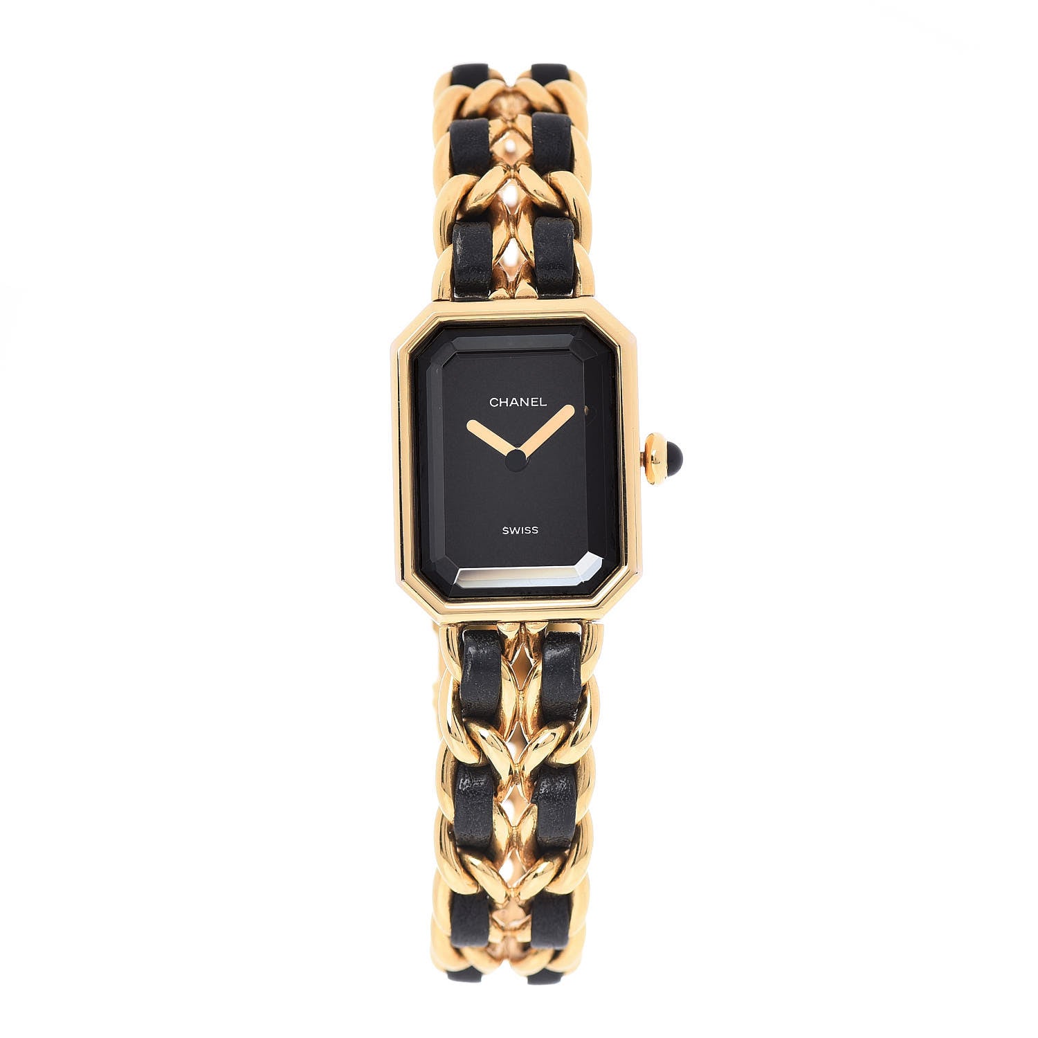 Chanel Stainless Steel Lambskin 20mm Chain Premiere Quartz Watch Gold XL 1 of 5